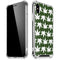 Marijuana Leaf White Pattern iPhone XS Max Clear Case